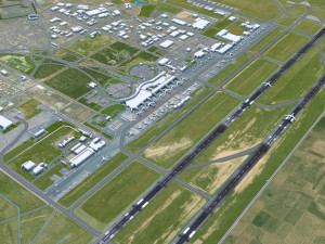 Casablanca Mohammed V Airport 12km Modèle 3D