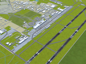 Casablanca Mohammed V Airport 12km Modèle 3D