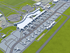 Casablanca Mohammed V Airport 12km Modèle 3D