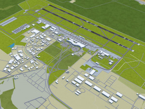 Casablanca Mohammed V Airport 12km Modèle 3D