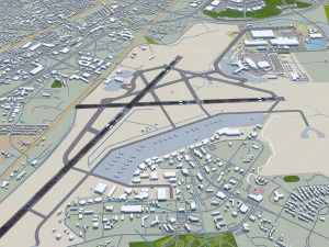 Charleston international Airport 12km 3D Model