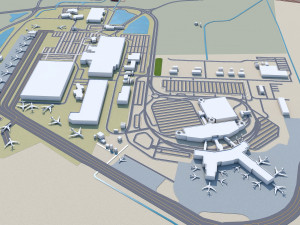 Charleston international Airport 12km 3D Model