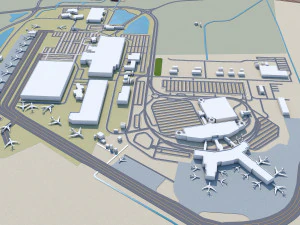 Charleston international Airport 12km 3D Model