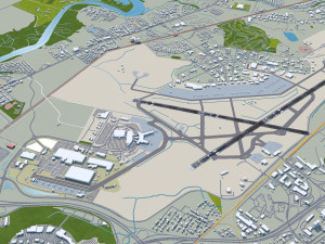 Charleston international Airport 12km 3D Model