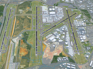 Charlotte Douglas Airport 10km 3D 모델