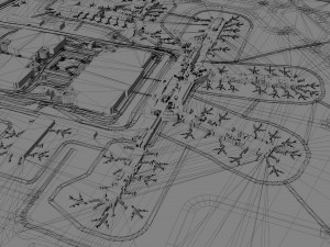 Charlotte Douglas Airport 10km 3D 모델