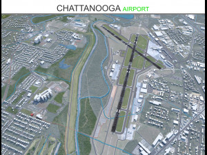 Chattanooga Airport 10km 3D Model