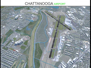 Bandara Chattanooga 10km Model 3D