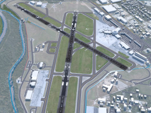 Chattanooga Airport 10km 3D Модель