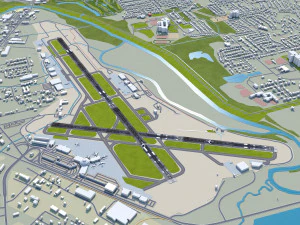 Chattanooga Airport 10km 3D Model