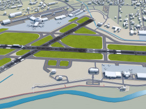 Chattanooga Airport 10km 3D Модель