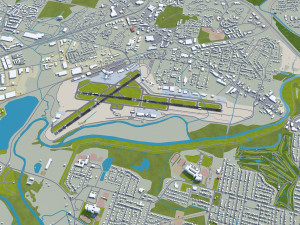 Chattanooga Airport 10km 3D Модель