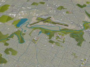 Chattanooga Airport 10km 3D Модель