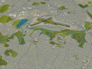 Chattanooga Airport 10km 3D Model