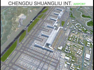 청두 솽류 국제공항 15km 3D 모델