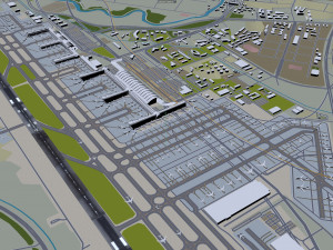 Chengdu Shuangliu International Airport 15km Modelo 3D