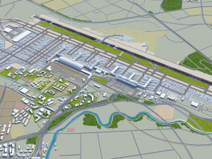 Chengdu Shuangliu International Airport 15km Modelo 3D
