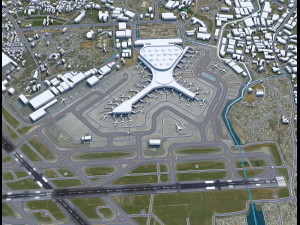 Chhatrapati Shivaji Maharaj Airport 10km 3D मॉडल