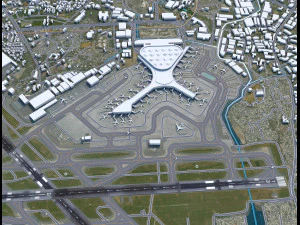 Chhatrapati Shivaji Maharaj Airport 10km 3D Model