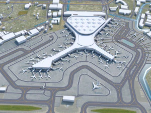 Chhatrapati Shivaji Maharaj Airport 10km 3D Model