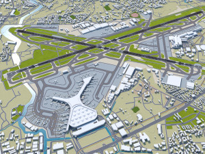Chhatrapati Shivaji Maharaj Airport 10km 3D मॉडल