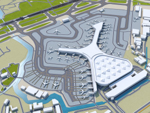 Chhatrapati Shivaji Maharaj Airport 10km 3D मॉडल