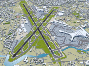 Chhatrapati Shivaji Maharaj Airport 10km 3D Model
