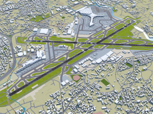 Chhatrapati Shivaji Maharaj Airport 10km 3D मॉडल