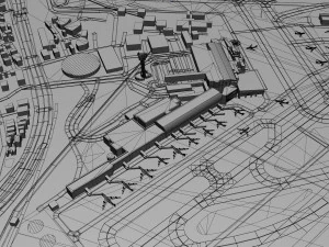 Chhatrapati Shivaji Maharaj Airport 10km 3D Model
