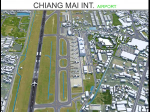 Aeroporto Internacional de Chiang Mai 10 km Modelo 3D