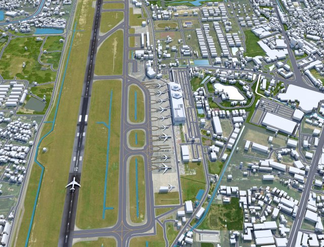 Chiang Mai International Airport 10km 3D Модель In Здания 3DExport