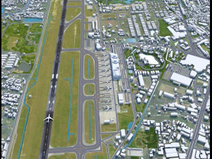 チェンマイ国際空港 10km 3Dモデル