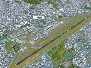 チェンマイ国際空港 10km 3Dモデル