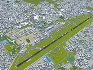 チェンマイ国際空港 10km 3Dモデル