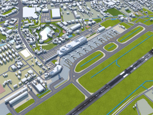 Chiang Mai International Airport 10km 3D 모델