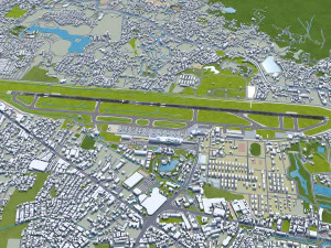 チェンマイ国際空港 10km 3Dモデル