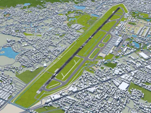 チェンマイ国際空港 10km 3Dモデル