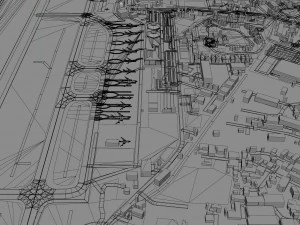 チェンマイ国際空港 10km 3Dモデル