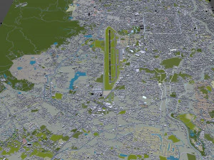 チェンマイ国際空港 10km 3Dモデル