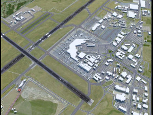 Christchurch Airport 10km 3D Model