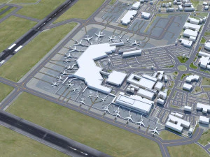 Christchurch Airport 10km 3D Model