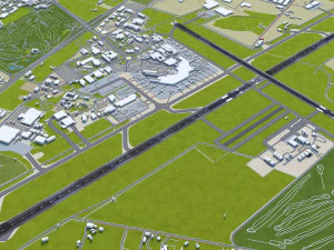 Christchurch Airport 10km 3D Model
