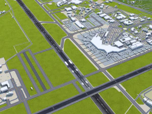 Christchurch Airport 10km 3D Model