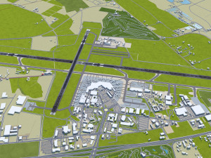 Christchurch Airport 10km 3D मॉडल