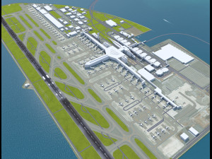 Chubu Centrair International Airport 10km 3D Model