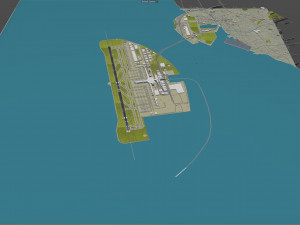Chubu Centrair International Airport 10km 3D Model