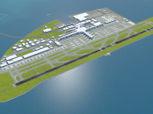 Chubu Centrair International Airport 10km 3D Model