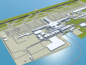 Chubu Centrair International Airport 10km 3D Model