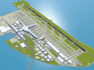 Chubu Centrair International Airport 10km 3D Model