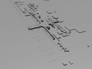 Chubu Centrair International Airport 10km 3D Model